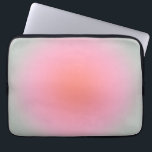 Minimale gradiënt pasta Aura Laptop Sleeve<br><div class="desc">Verloopontwerp - aura-effect - pastelkleuren: wazig roze,  beige,  groene,  oranje gradiënt.</div>