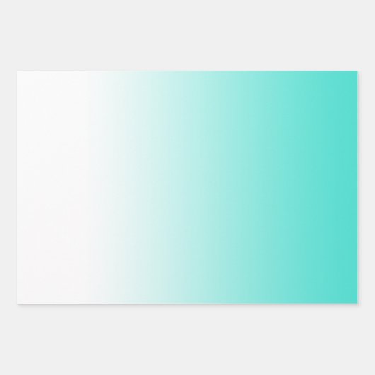 Minimale gradiënt Turquoise Inpakpapier Vel (Voorkant 2)