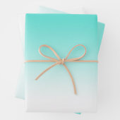 Minimale gradiënt Turquoise Inpakpapier Vel (In situ)