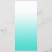 Minimale gradiënt Turquoise Menu (Achterkant)