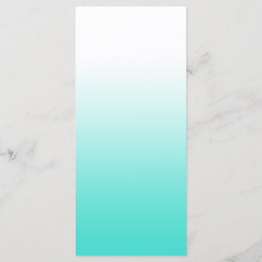 Minimale gradiënt Turquoise Menu (Achterkant)