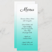 Minimale gradiënt Turquoise Menu (Voorkant / Achterkant)