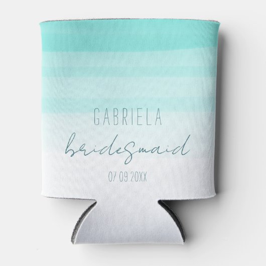 Minimale gradiëntmint aangepast bridesmaid blikjeskoeler (Voorkant)