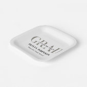 Minimale graduatiepartij papieren bordje (Gebogen)