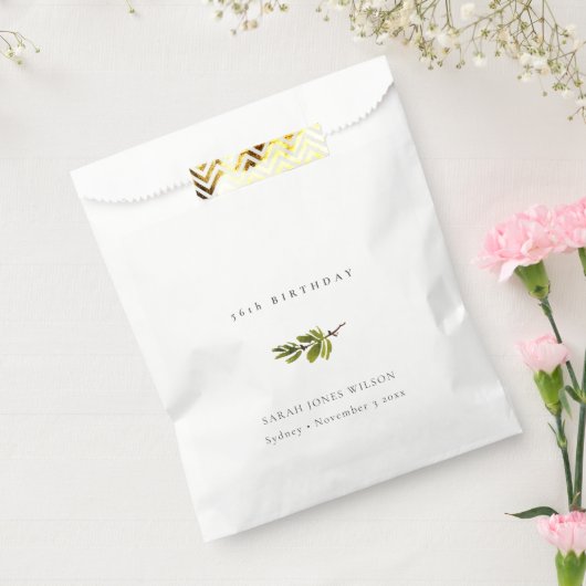 Minimale grafische filiaal van de pijnboom om het  bedankzakje (Gezegeld)