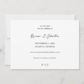 Minimale grafische foto H Opslaan Datum 2B Kaart (Achterkant)