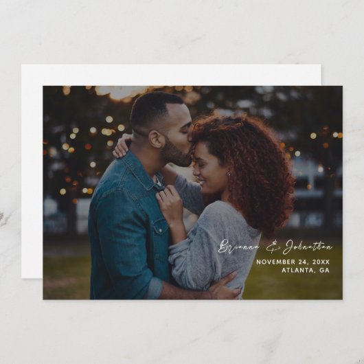 Minimale grafische foto H Opslaan Datum 2B Kaart (Voorkant / Achterkant)