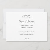 Minimale grafische foto H Opslaan datum Kaart (Achterkant)