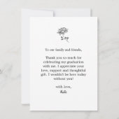 Minimale grafische foto legant Script Heart Afstud Bedankkaart (Achterkant)