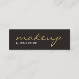 Minimale grafische grijze goudmakerij mini visitekaartje