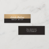 Minimale grafische grijze kopieermachine-artiest mini visitekaartje (Voorkant / Achterkant)