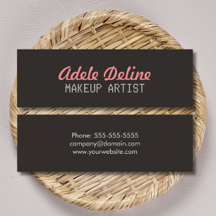 Minimale grafische grijze roze Makeup artiest Mini Visitekaartje