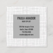 Minimale grafische handgemaakte potloodlijnen rast kortingskaartje (Achterkant)