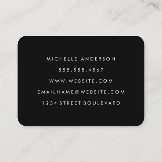 Minimale grafische kangoeroe visitekaartje (Achterkant)