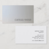 Minimale grafische lichtgrijs visitekaartje (Voorkant / Achterkant)