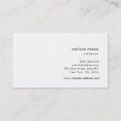 Minimale grafische lichtgrijs visitekaartje (Achterkant)