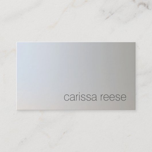 Minimale grafische lichtgrijs visitekaartje (Voorkant)