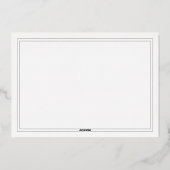 Minimale grafische Lijst - Persoonlijke artikelen Folie Uitnodiging (Achterkant)