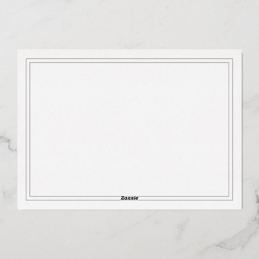 Minimale grafische Lijst - Persoonlijke artikelen Folie Uitnodiging (Achterkant)