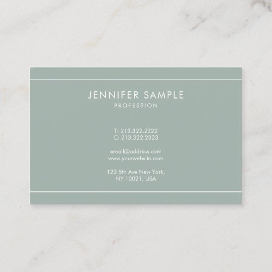 Minimale grafische moderne, eenvoudige, eenvoudige visitekaartje (Achterkant)