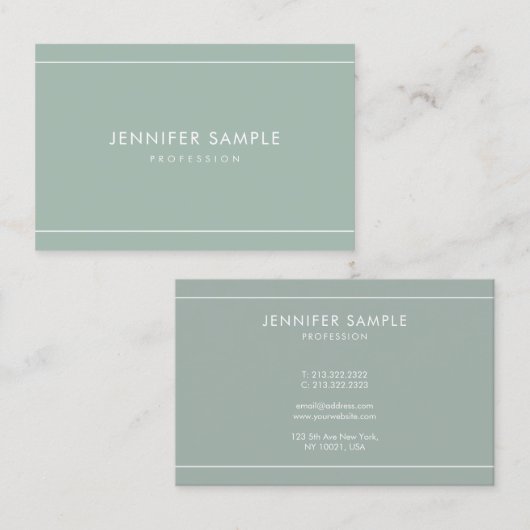 Minimale grafische moderne, eenvoudige, eenvoudige visitekaartje (Voorkant / Achterkant)