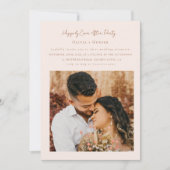 Minimale grafische ontvangst alleen bruiloft kaart (Voorkant)