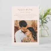 Minimale grafische ontvangst alleen bruiloft kaart (Staand voorkant)