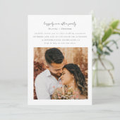 Minimale grafische ontvangst alleen huwelijksuitno kaart (Staand voorkant)