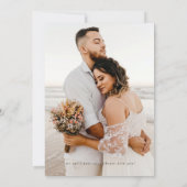 Minimale grafische ontvangst alleen huwelijksuitno kaart (Achterkant)