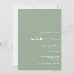 Minimale grafische opslag   Typografie Wedding Kaart
