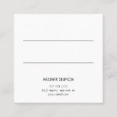 Minimale grafische professional afsprakenkaartje (Achterkant)