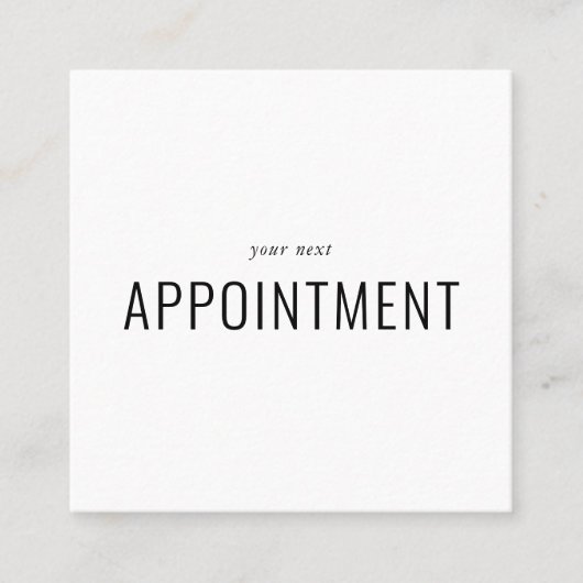 Minimale grafische professional afsprakenkaartje (Voorkant)