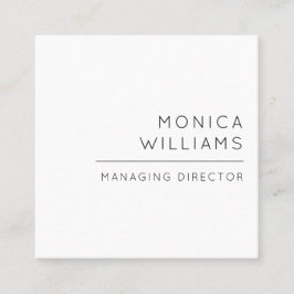Minimale grafische professionals vierkante visitekaartje