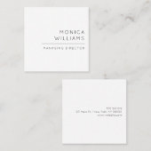 Minimale grafische professionals vierkante visitekaartje (Voorkant / Achterkant)