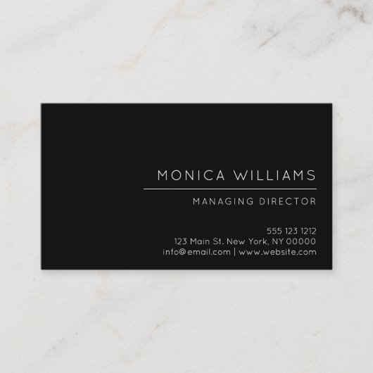 Minimale grafische professionals visitekaartje (Voorkant)