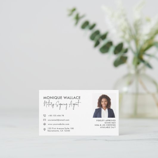 Minimale grafische professionele fotoservices visitekaartje (Staand voorkant)