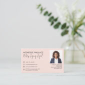 Minimale grafische professionele fotoservices visitekaartje (Staand voorkant)