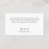 Minimale grafische professionele fotoservices visitekaartje (Achterkant)