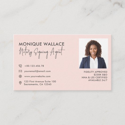 Minimale grafische professionele fotoservices visitekaartje (Voorkant)