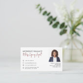 Minimale grafische professionele fotoservices visitekaartje (Staand voorkant)