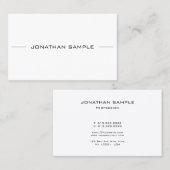 Minimale grafische vormgeving voor moderne, soepel visitekaartje (Voorkant / Achterkant)