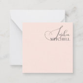 Minimale grafische weergave Blush roze Notitiekaartje (Voorkant)