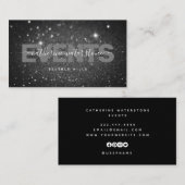 Minimale grafische zwarte glitter Professional Visitekaartje (Voorkant / Achterkant)