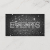 Minimale grafische zwarte glitter Professional Visitekaartje (Voorkant)