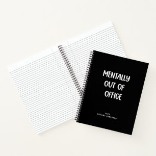 Minimale Grappige Collega Vergaderingen Kantoor Na Notitieboek