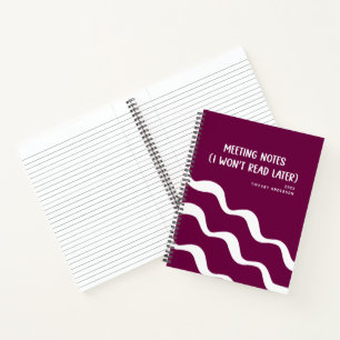 Minimale Grappige Collega Vergaderingen Kantoor Na Notitieboek