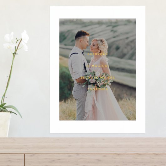 Minimale Gratitude-foto met Gold Folie Afdrukken (Insitu (Entree Tafel))