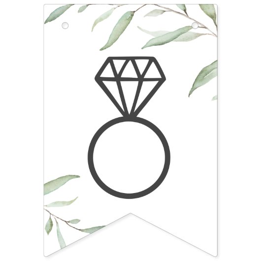 Minimale Greenery Bride om bijtend Vrijgezellenfee Vlaggetjes (Tweede vlag)