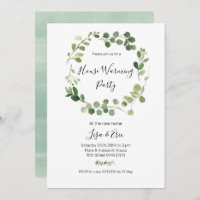 Minimale Greenery Housewarming Party Invite