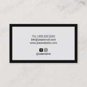 Minimale grens: artist Lashes Brows Salon Visitekaartje (Achterkant)